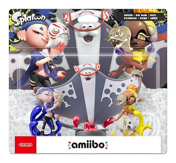 Pack de amiibo de Splatoon Raiders com Shiver, Big Man e Frye Splatoon Raiders
