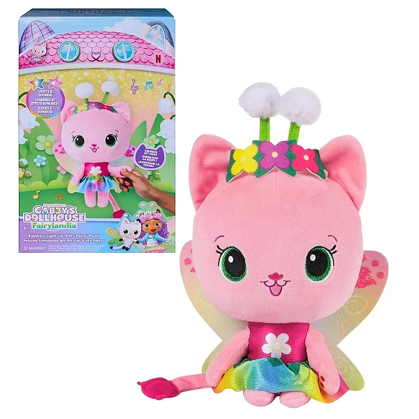 Sunny Brinquedos Pelúcia Kitty Fada Gabby's Dollhouse 29cm