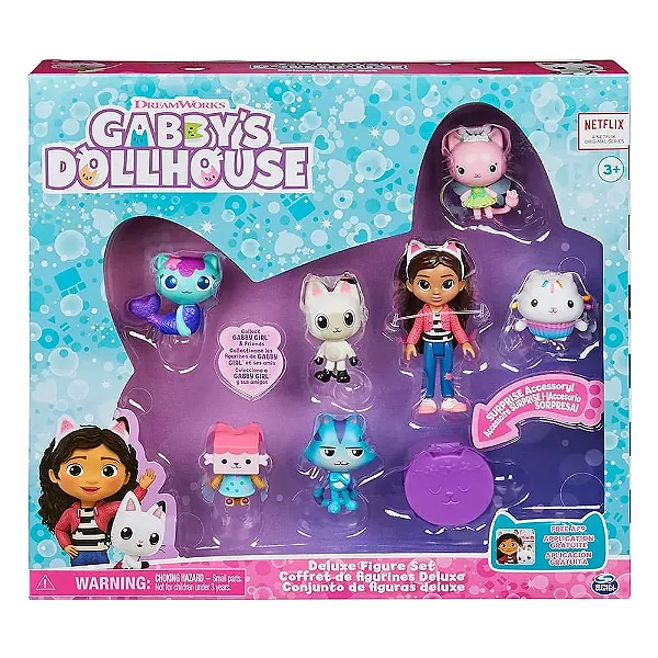Sunny Brinquedos Gabby's Dollhouse Conjunto Deluxe 7 Figuras