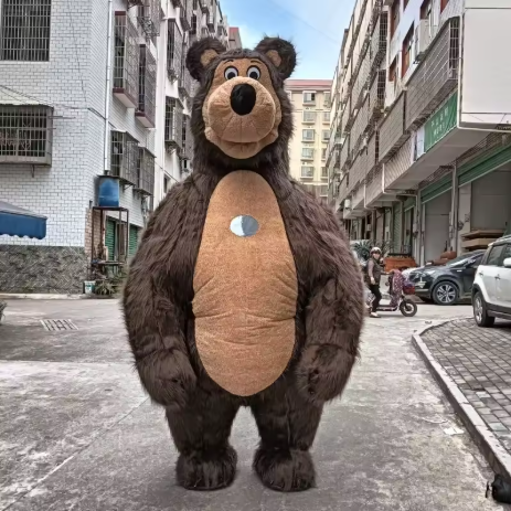 Fantasia Inflável Premium Masha e o Urso Gigante - Festas
