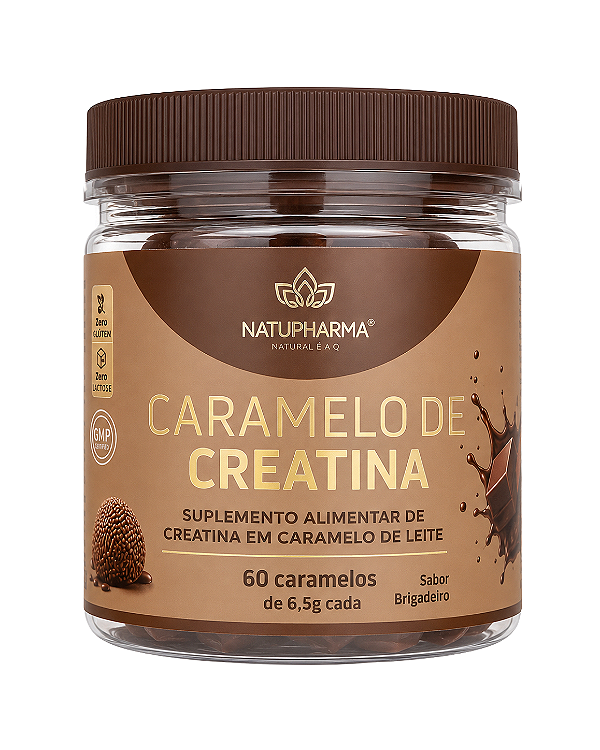 Caramelo de Creatina 60 caramelos / 30 porções - 3g de creatina por porção (Sabor Brigadeiro)