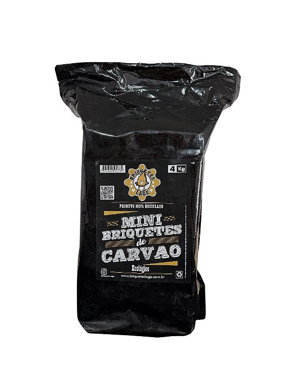 CARVÃO BRIQUETE POUCA FUMAÇA - LAGE 4KG