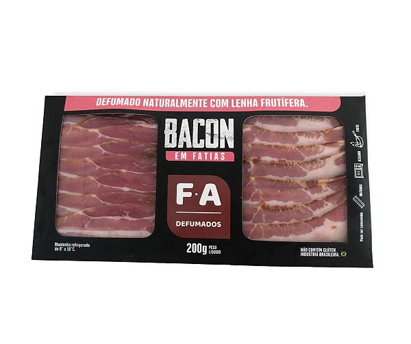 BACON ARTESANAL FATIADO - FA DEFUMADOS - 200g