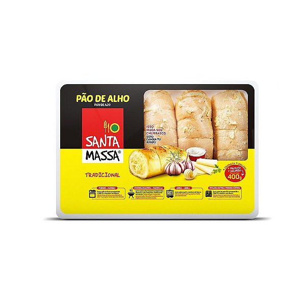 PÃO DE ALHO TRADICIONAL - SANTA MASSA - 400g