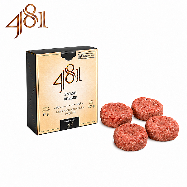 SMASH BURGER DE COSTELA 4un - 360g - 481