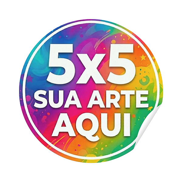 Adesivo Personalizado Com Sua Logo Ou Arte | Redondo 5x5 cm
