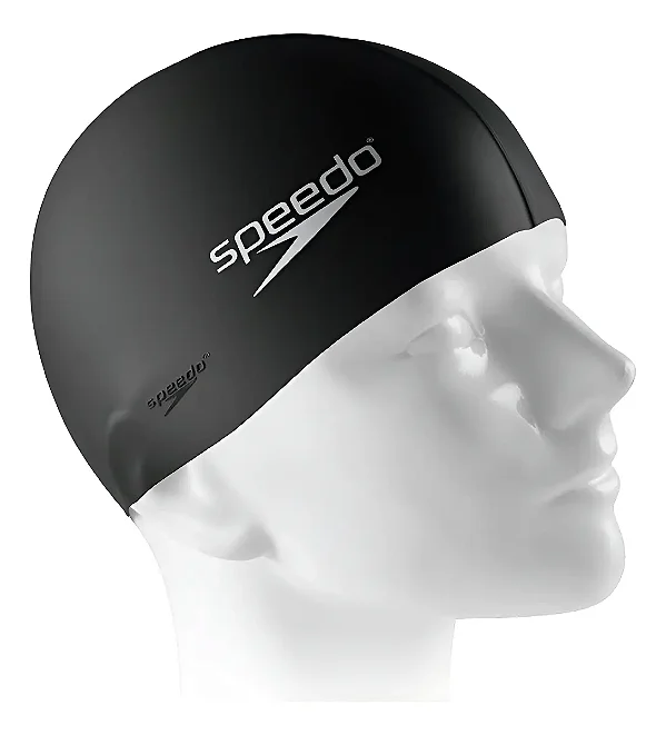 Touca de Silicone Preta Speedo Adulto