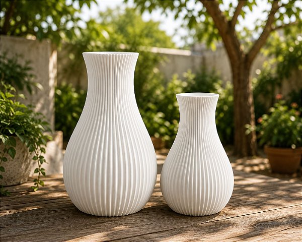 Kit 2 Vasos Espirais Moderno Estilizado Decorativo Casa