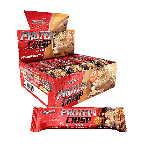 Protein Crisp Bar Peanut Butter 12 un Integralmedica