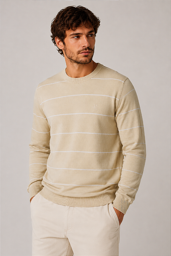 Suéter Calvin Klein Jeans Tricot Gola Careca PP