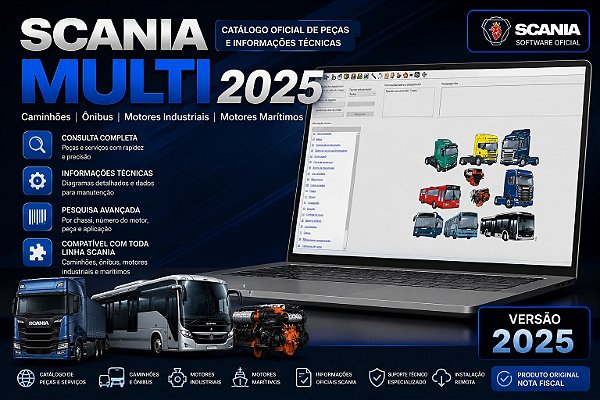 Scania Multi 2025 – Catálogo de Peças e Serviços Scania