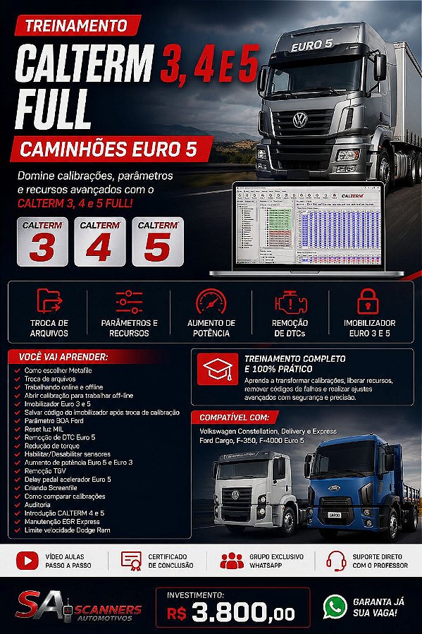 TREINAMENTO CALTERM 3, 4 e 5 FULL CAMINHÕES EURO 5