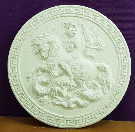 SÃO JORGE PLACA 28CM - 2126