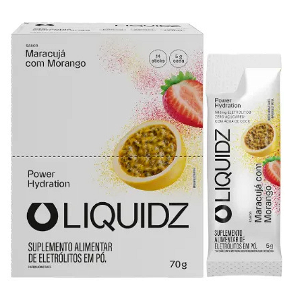 Liquidz Maracujá c/ Morango  Caixa c/ 14 Stick  5g
