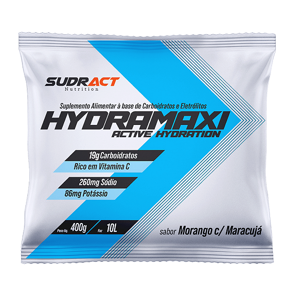 Hydramaxi 400g Morango Maracujá Pó p/ Isotônico