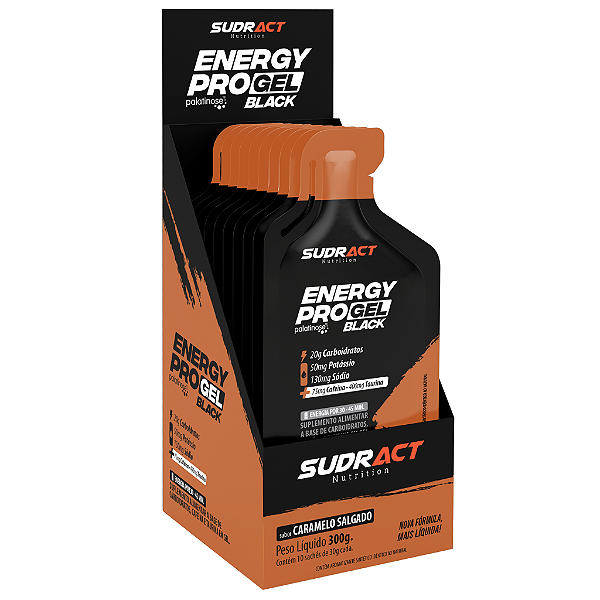 Energy Pro Gel Black 30g Cx 10sc Caramelo Salgado
