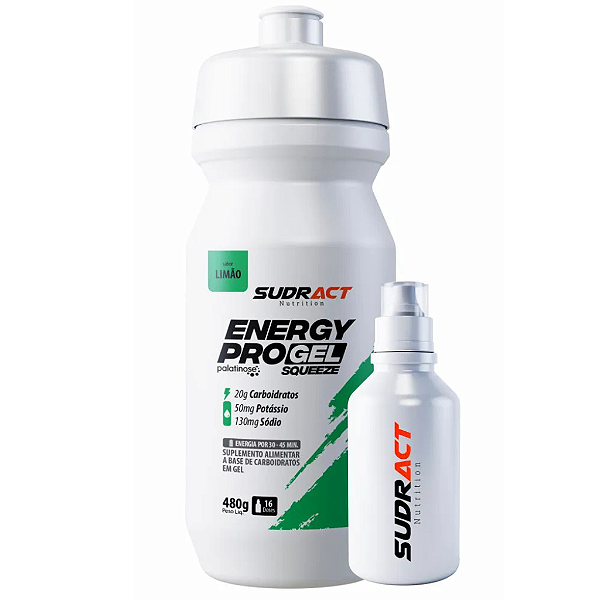 Kit Energy Pro Gel 480g Squeeze + Mini Limão