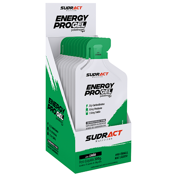 Sudract Carbogel Energy Pro Gel Limão 30g C/ 10 Sachês