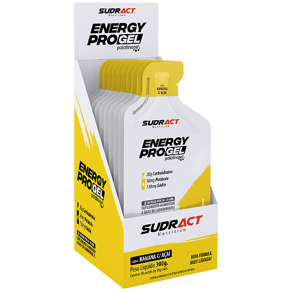 Sudract Carbogel Energy Pro Gel Banana C/ Açaí 30g C/ 10