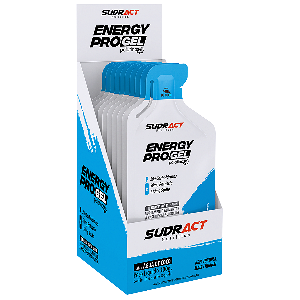 Sudract Carbogel Energy Pro Gel Água De Coco 30g C/ 10