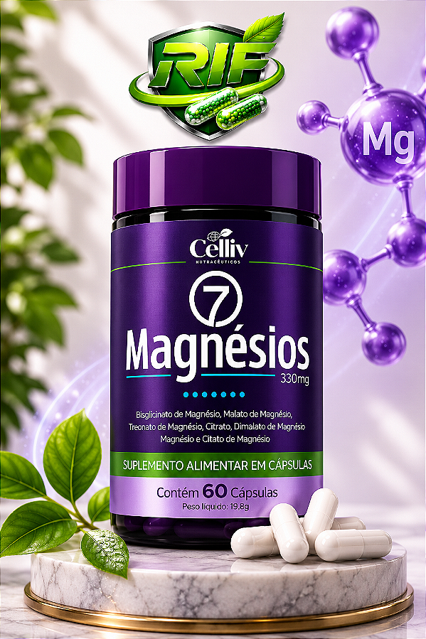 7 Magnésios Evolution 330mg 60 Cápsulas