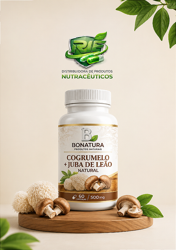 Cogumelo + Juba de Leão 500mg 60 cápsulas