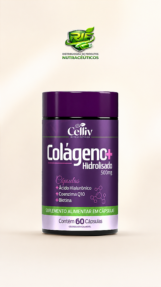 Colágeno com Ácido Hialurônico 500g em Cápsulas