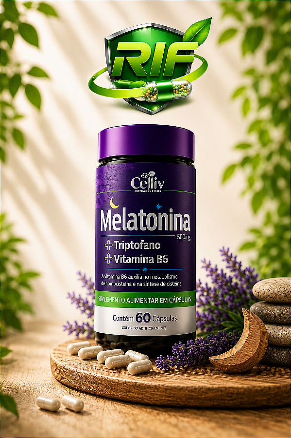 Melatonina 500mg com Triptofano e Vitamina B6