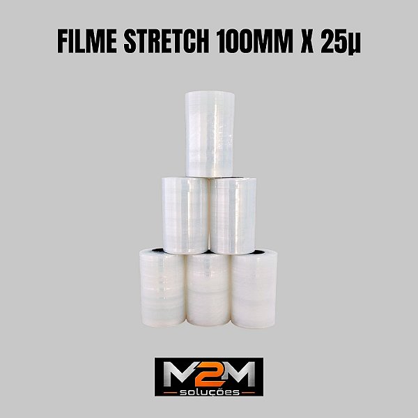 Bobina Filme Stretch 100mm x 0,025mm em Itu