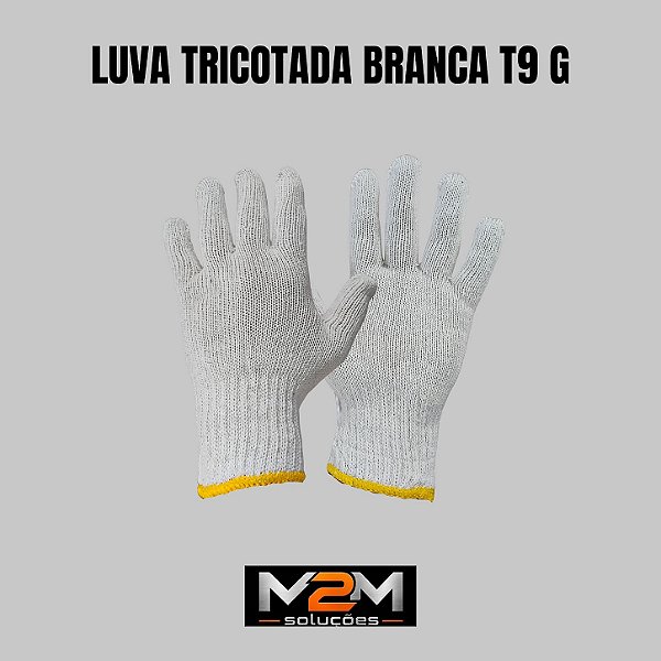 Luva Tricotada branca T9 G em Itu