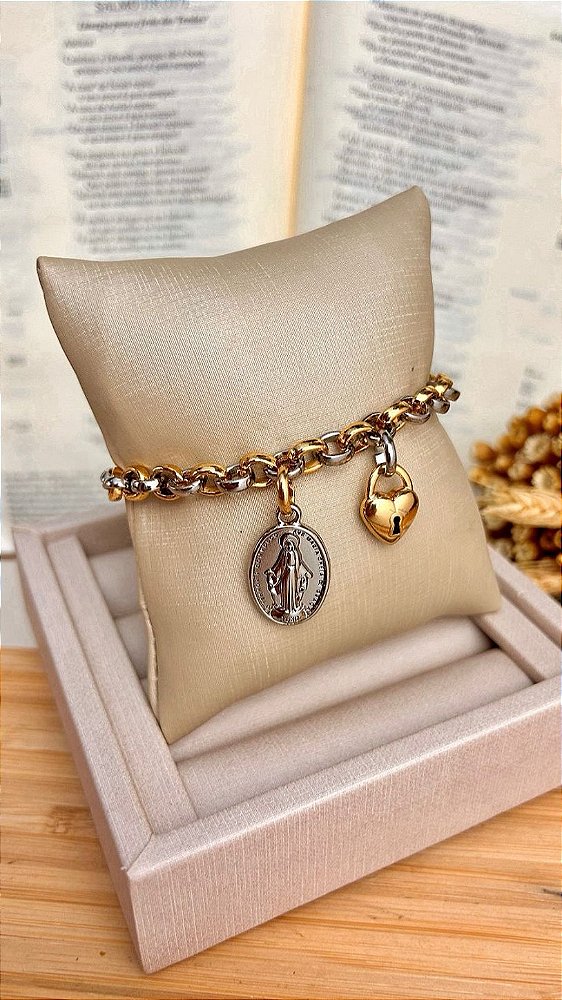 Pulseira Corrente Mista N. Sra. Aparecida