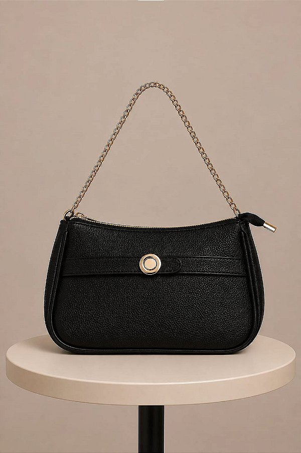 Bolsa Meia Lua Pequena Para Ombro Com Carteira