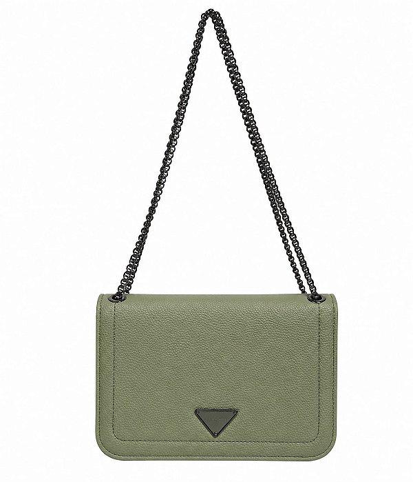 Bolsa Feminina Verde Militar com Corrente