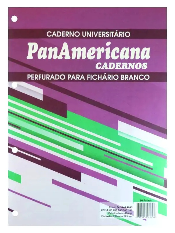 Refil Fichário Universitário Branco 96folhas - Panamericana