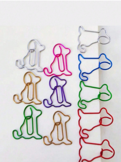 10 Peças Clipes de Papel em Formato de Cachorro, Clipes de Papel Engraçados e Fofos