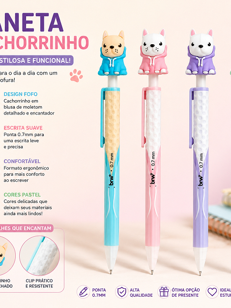 Lapiseira 0.7mm Best Friend Pug - Und - BRW