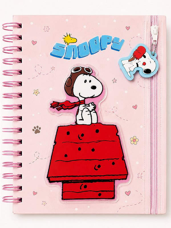 CADERNO DE ANOTAÇÕES-A5-COM BOLSA - SNOOPY