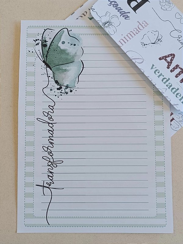 Papéis de Carta Coleção SOU RARA com Envelope 04 unidades | Transformadora