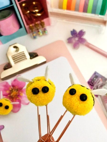 Kit 2 Éclips Abelinha Pompom 3D