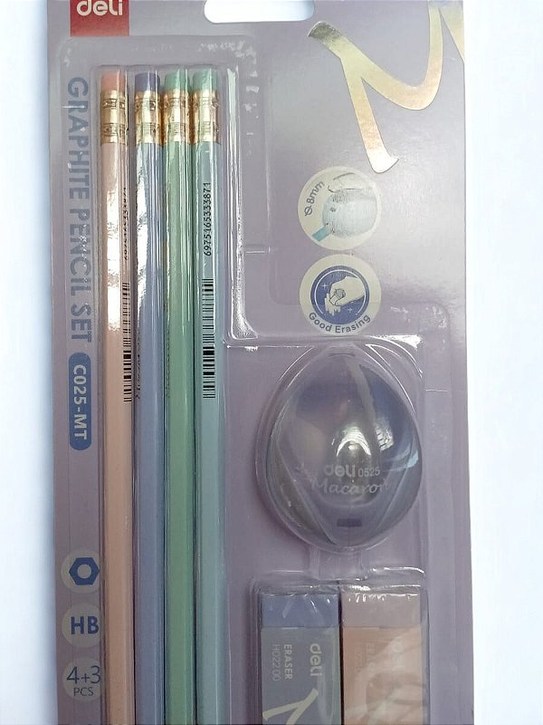 KIT ESCOLAR DELI COM 7 PEÇAS