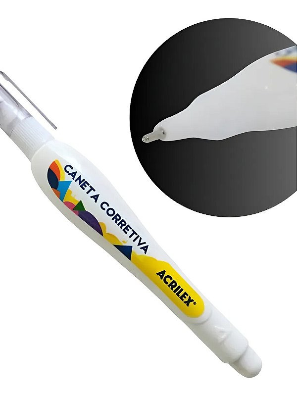 Caneta Corretiva Branco Errorex Branquiinho 5ml Acrilex