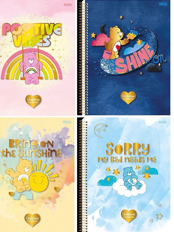 Caderno Colegial Espiral 1 MATÉRIA Ursinhos Carinhosos - São Domingos