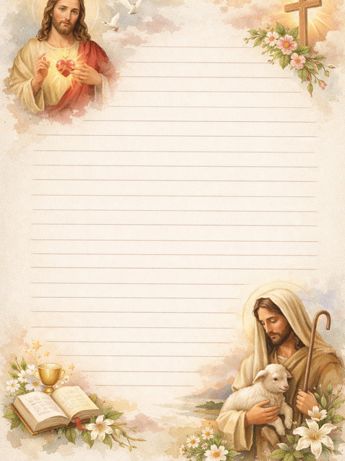 Bloco de Anotações Sagrado Coração de Jesus