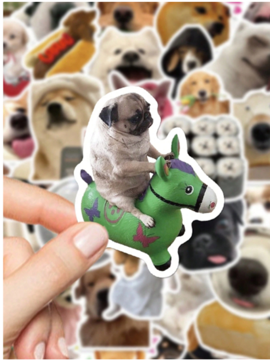 10 Peças Adesivos de Meme de Cachorro Engraçados