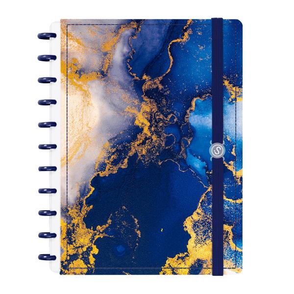 Caderno Disc Prime Mármore Azul Escuro G