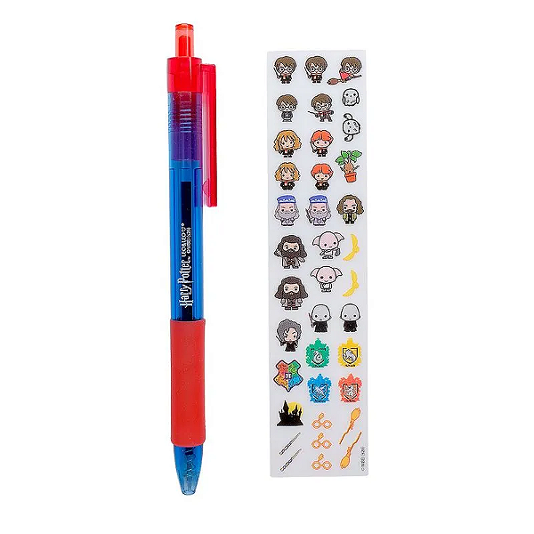 CANETA ESFEROGRAFICA PARA PERSONALIZAR COM ADESIVO HARRY POTTER 0.7 RETRATIL BLISTER LEO&amp;LEO