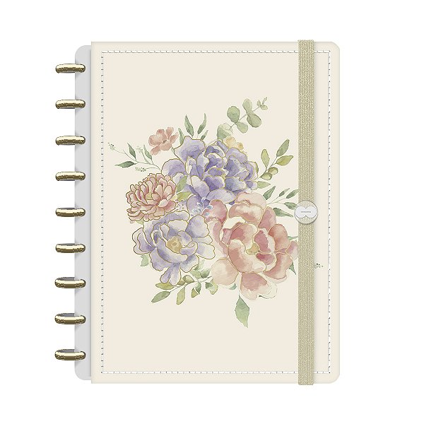 Caderno Inteligente Prime Essência Floral Peônias M