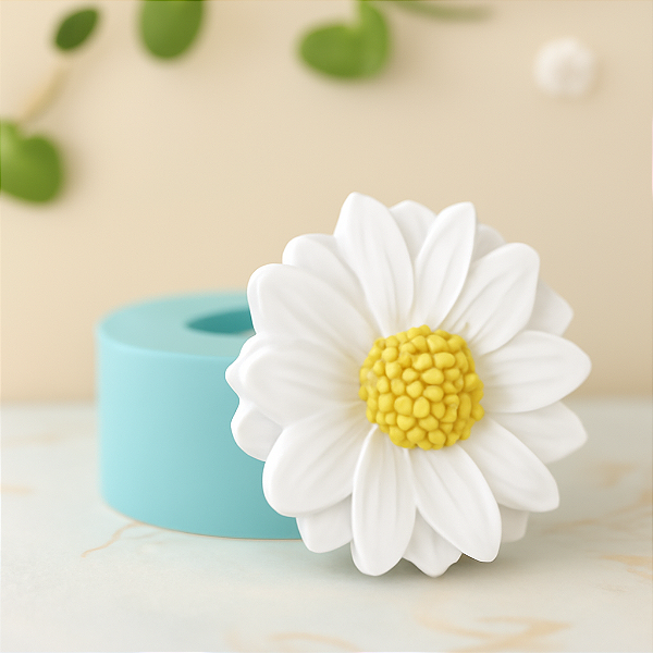 MOLDE DE SILICONE MARGARIDA ABERTA