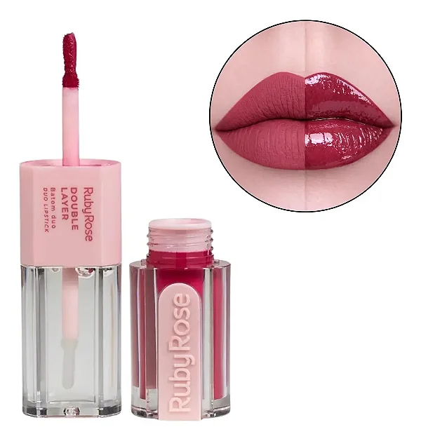 Batom Duo Matte - Double Layer - RUBY ROSE DL30