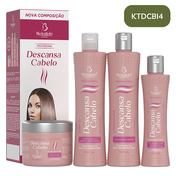 Kit Descansa Cabelo Bio Instinto 4 Itens